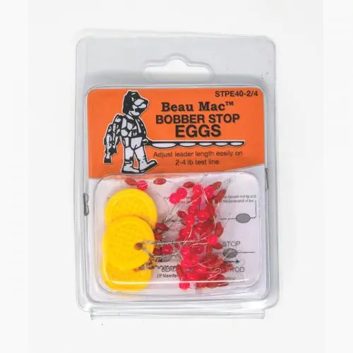 Beau Mac Rubber Bobber Stops with Beads – 40-Pack