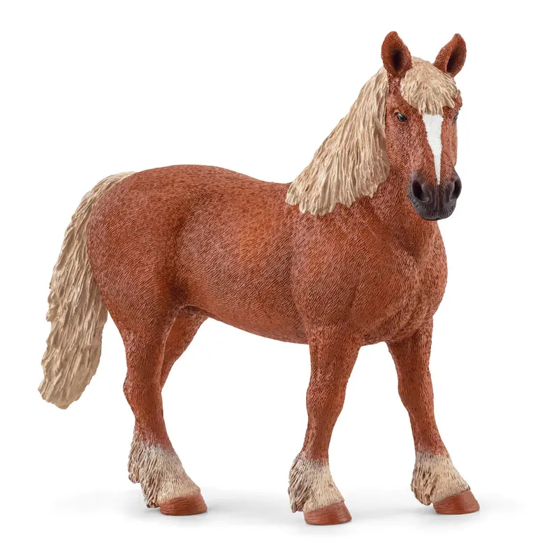Belgian Draft Horse Mare Figure – Powerful Heavy Horse Breed Sculpture