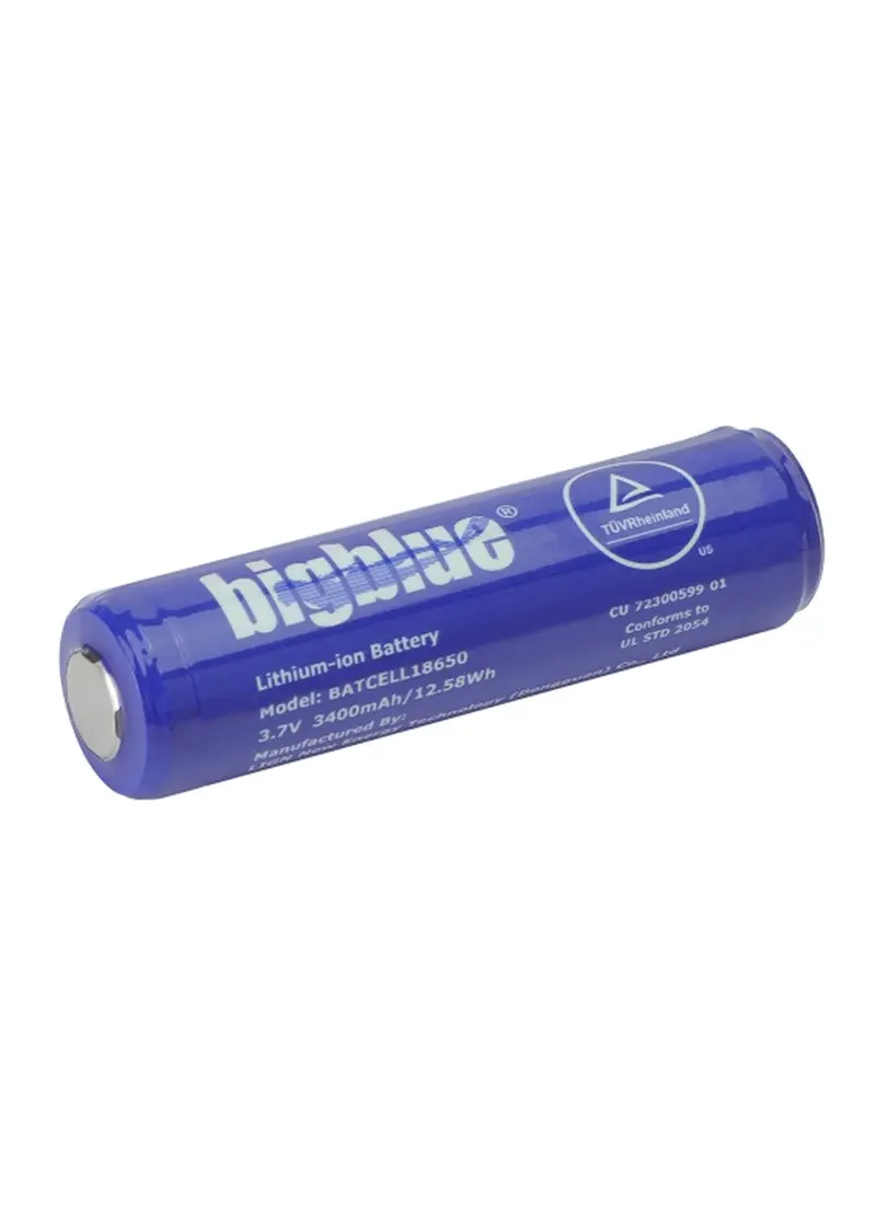 BigBlue 18650 Lithium-Ion Rechargeable Battery Cell – High-Capacity Power Source
