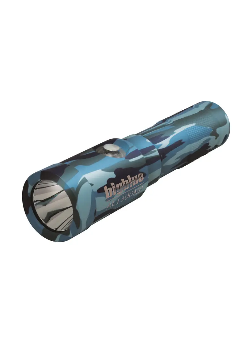 BigBlue AL1300NP Narrow-Beam Dive Torch – Push-Button Blue LED Strobe