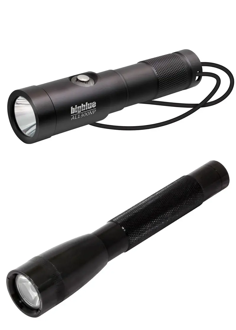 BigBlue AL250 & AL1300NP Dual Dive Torch Set – Waterproof Lighting Kit