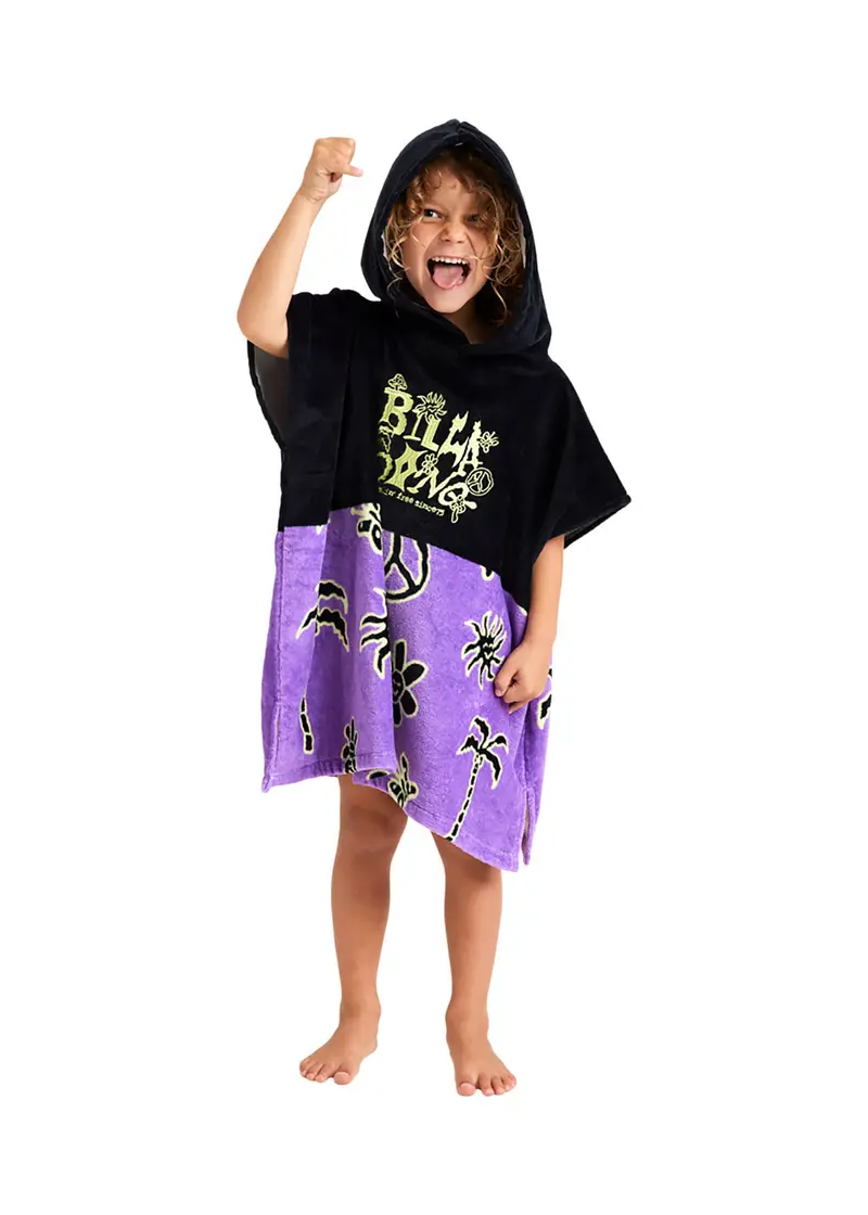 Billabong Toddler Boys’ Hooded Beach Towel – Soft Cotton Blend