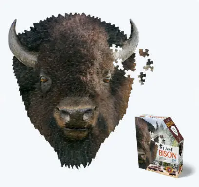 Bison-Shaped Jigsaw Puzzle – 300-Piece Animal-Themed Brain Teaser