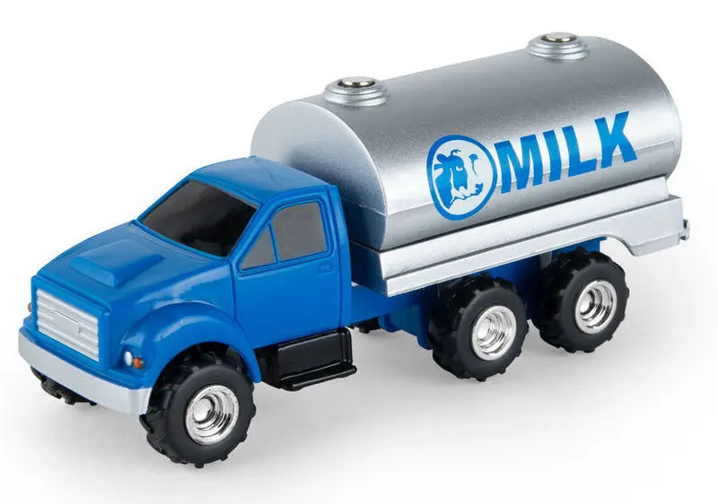 Blue Milk Tanker Truck – 1:64 Dairy Transport Replica #47493