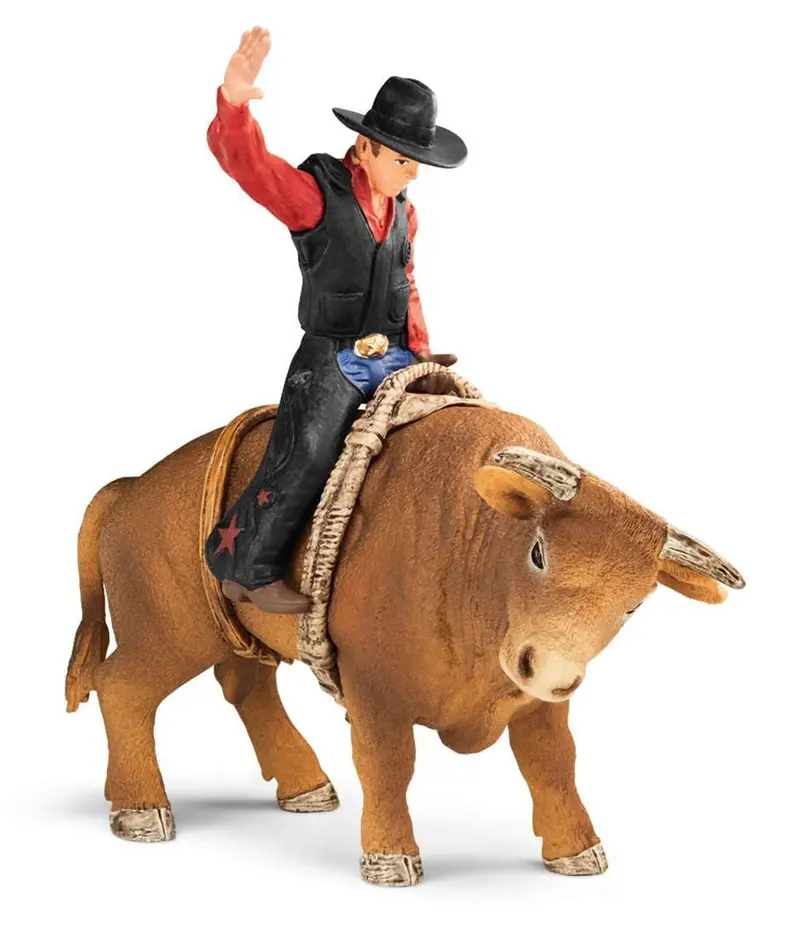 Bull Rider and Rodeo Bull Set – Dynamic Action Pair Figurine