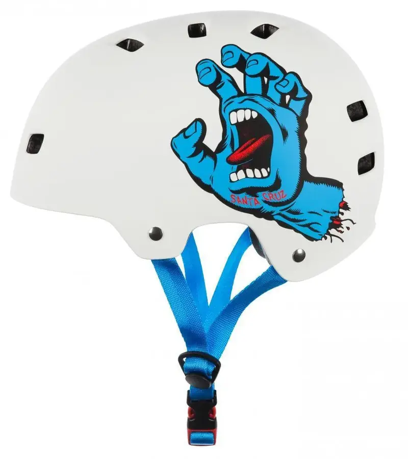 Bullet X Santa Cruz Classic Screaming Hand Skate Helmet – Matte White