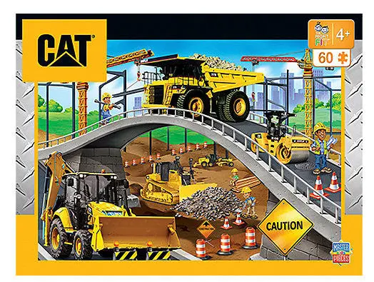 CAT Under the Bridge Jigsaw Puzzle – 60-Piece Construction-Themed Puzzle