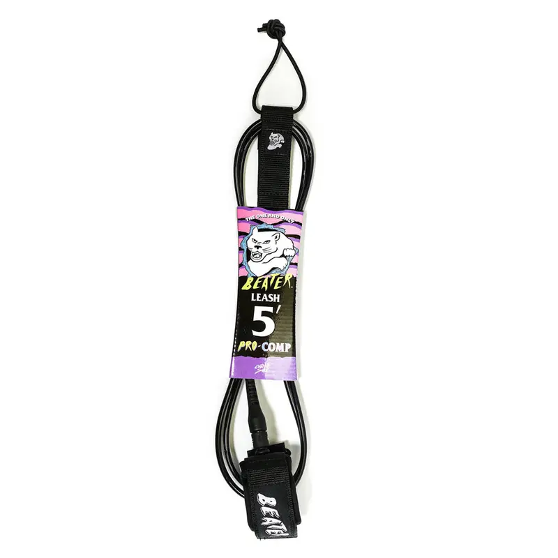 Catch Surf Beater 5-Foot Pro Comp Surfboard Leash – Matte Black