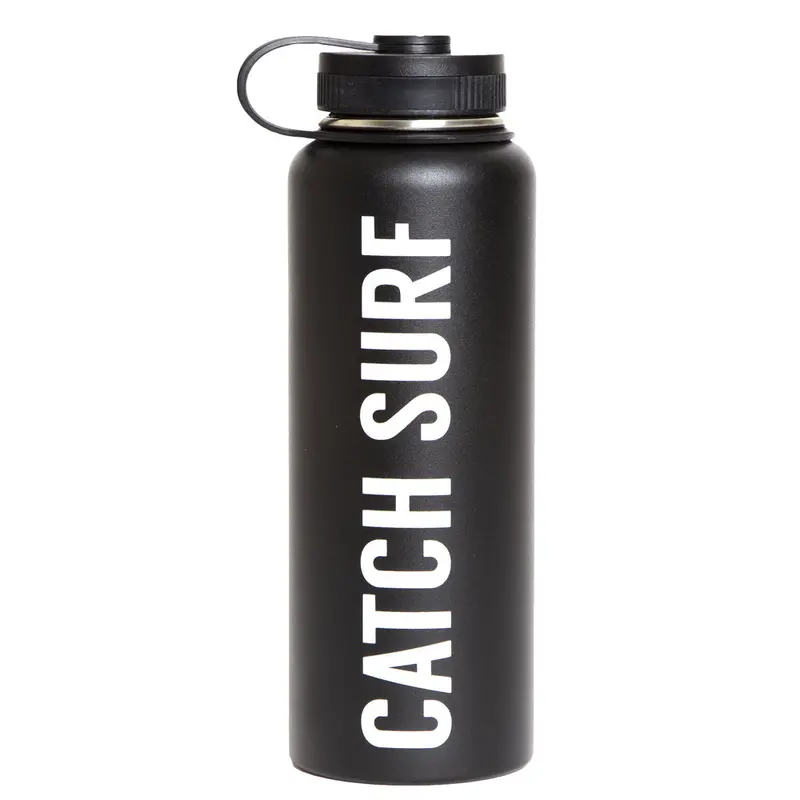 Catch Surf Block Logo Insulated Flask – Matte Black