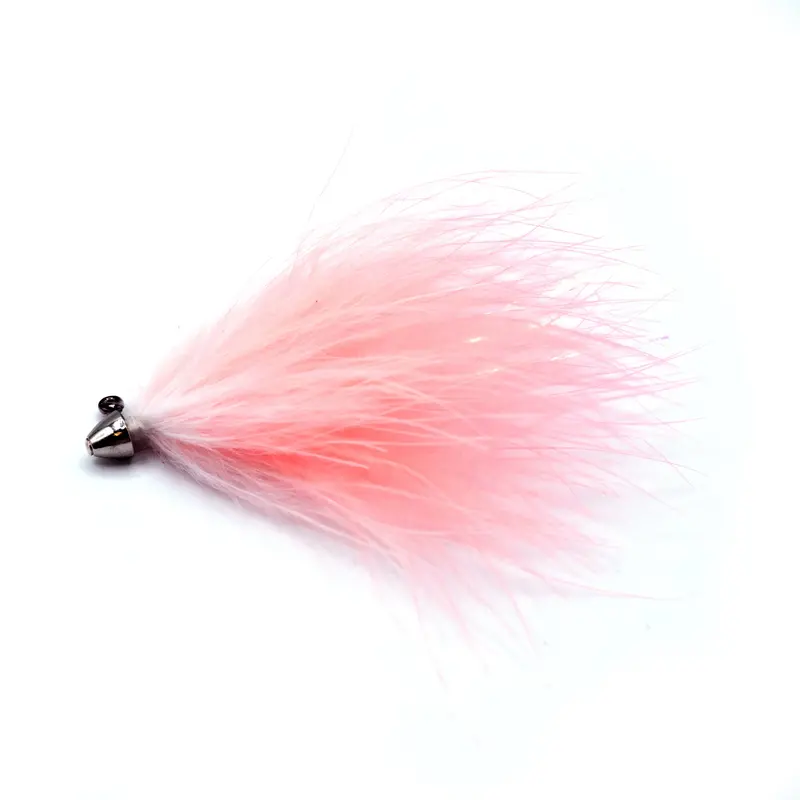 Chrome Crasher Tungsten Fall Salmon Jig – Peach Crush Color