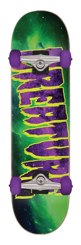 Creature Galaxy Logo Mid-Size Complete Skateboard – 31″ Green