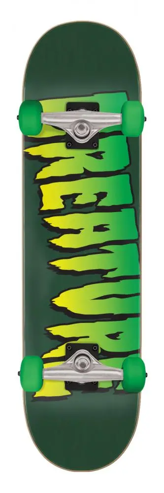 Creature Logo Full-Skate Complete Board – 31.25″ Green