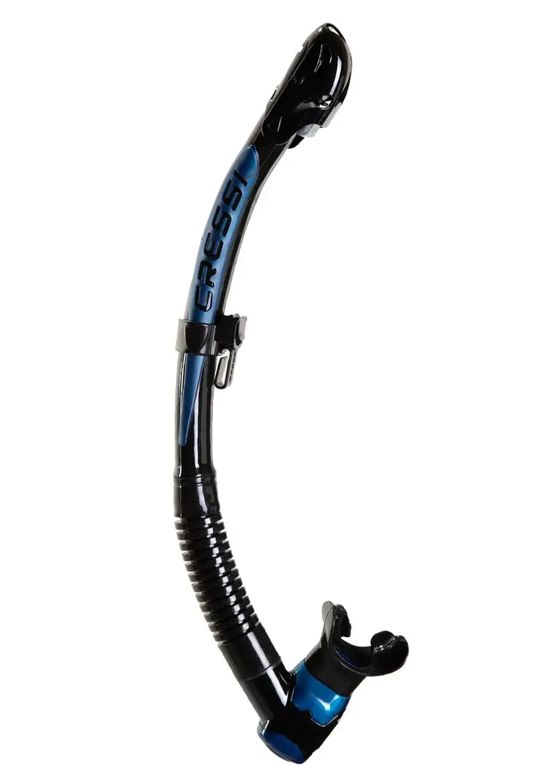 Cressi Itaca Ultra-Dry Snorkel – Black/Blue