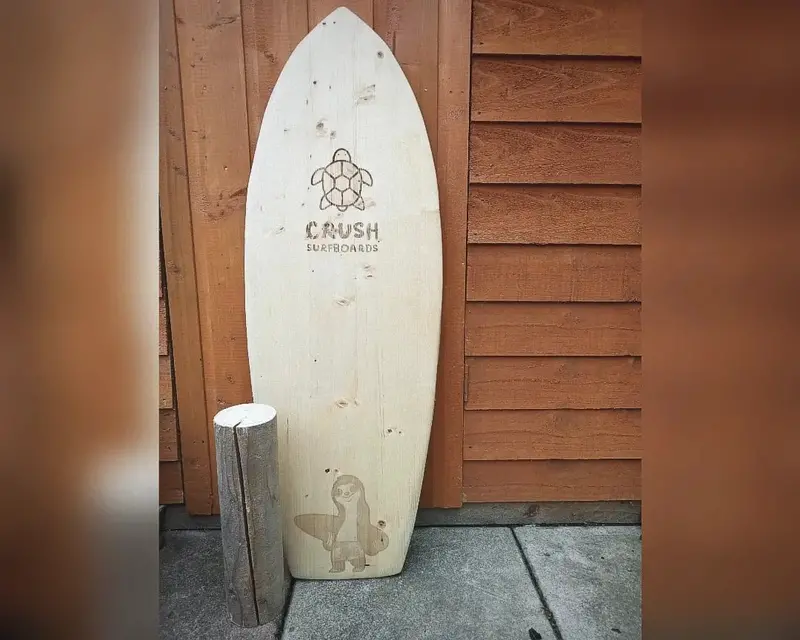 Crush Surfboards Custom Redwood Balance Board