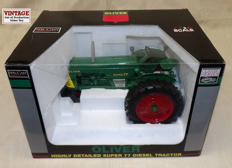 CUST970 1/16 Scale Oliver Super 77 Diesel Tractor – Narrow Front, Antique Power 20th Anniversary Edition