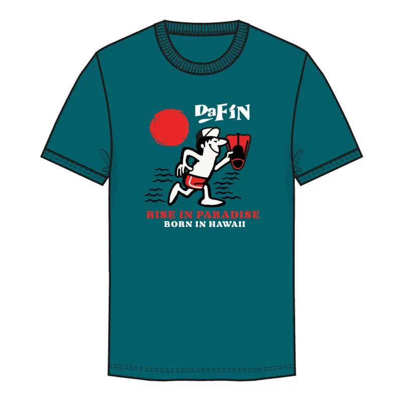 DaFin Da Ben Petrol-Tone Cotton T-Shirt
