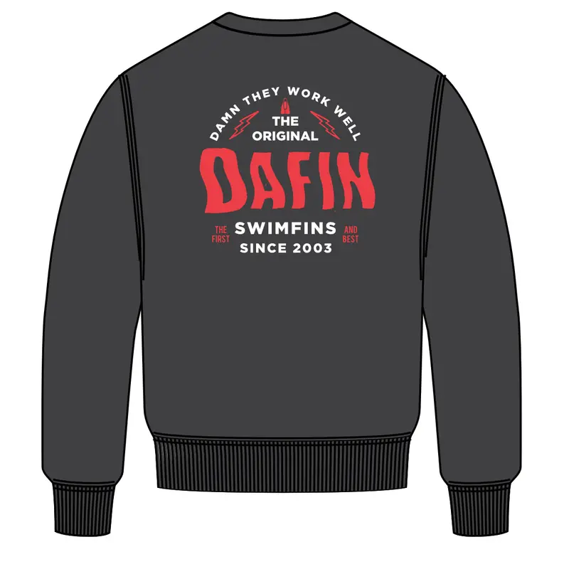 DaFin Da Trouble Crew Fleece Pullover – Black
