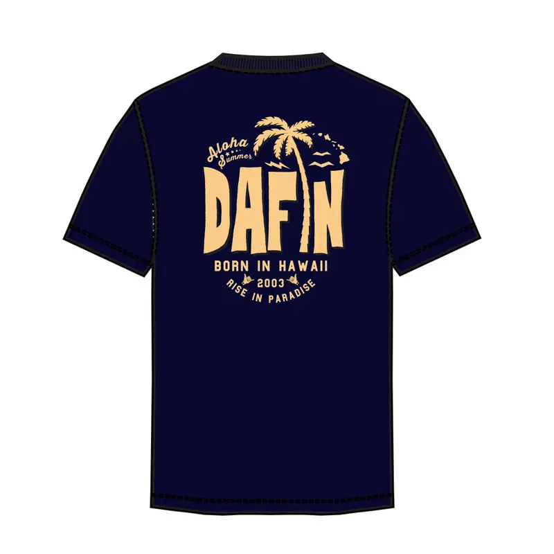 DaFin Mahalo Graphic T-Shirt – Navy Blue