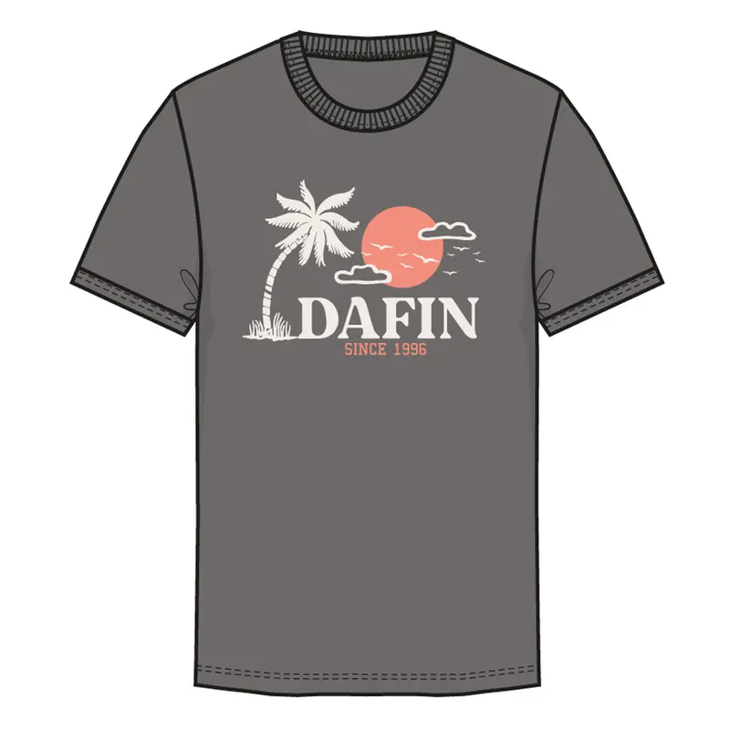 DaFin Malibu Printed T-Shirt – Charcoal Heather