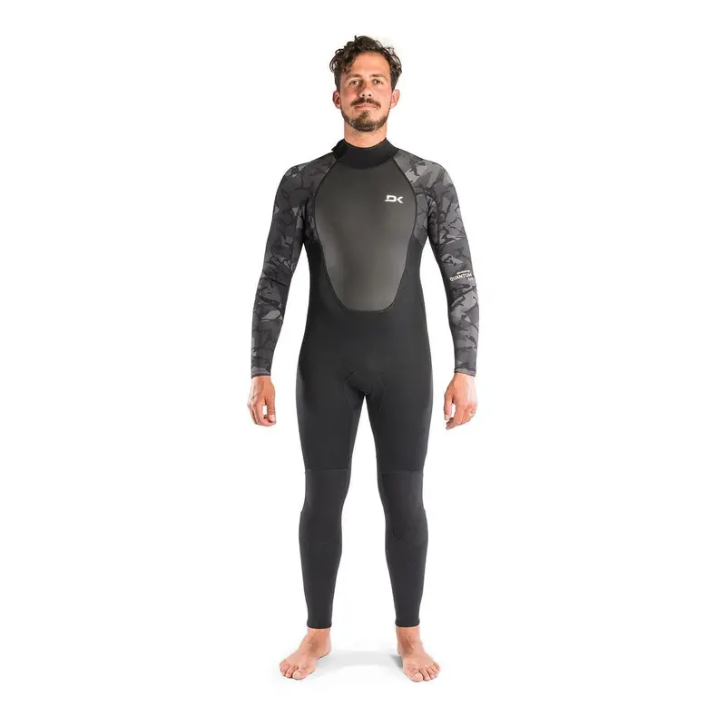 Dakine Quantum Men’s 3/2mm Back-Zip Full Wetsuit – Black Camo/White