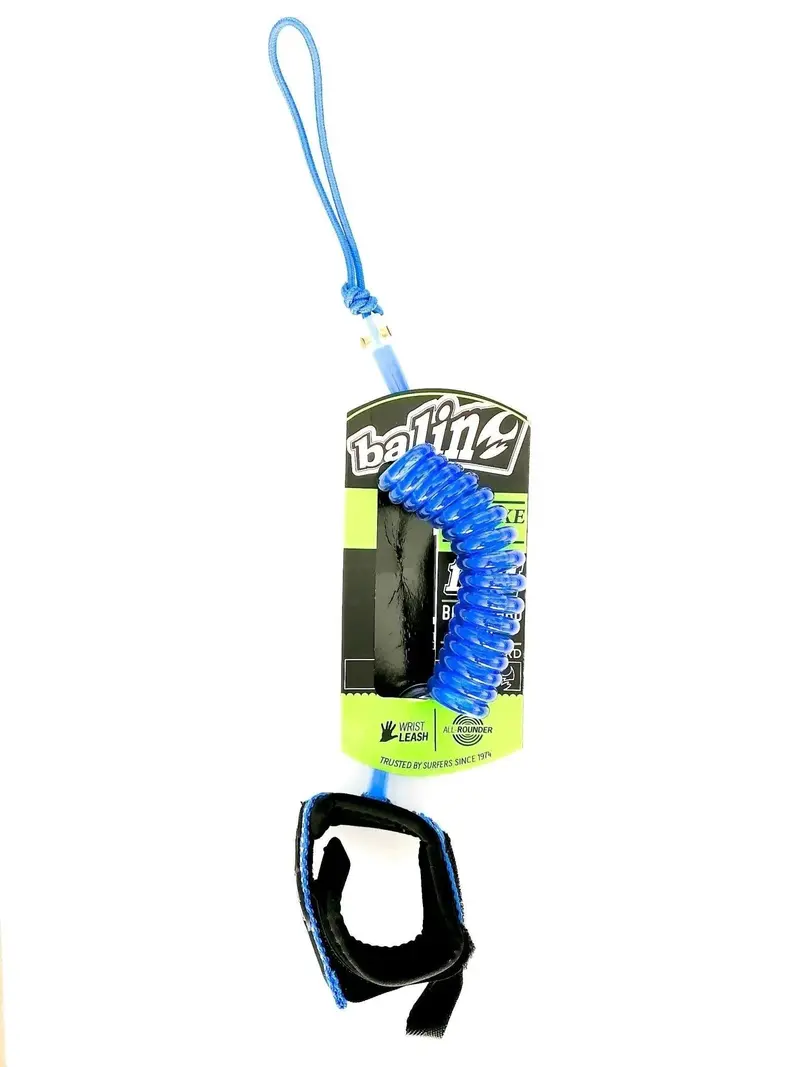 Deluxe Coil Wrist Leash for Bodyboards – 1.2-Meter Blue Strap