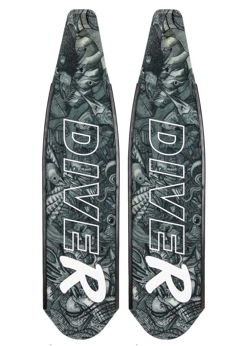 DiveR Composite Speargun Blades – Reef Life Pattern