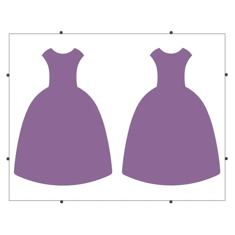 Dress-Shaped A7 Card – Elegant Silhouette – Pinnovation