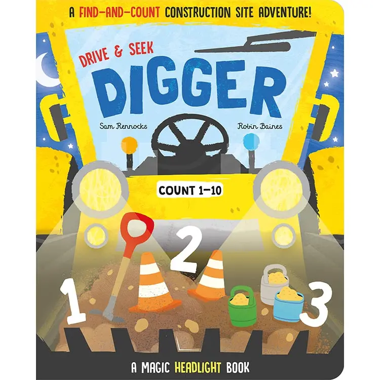 Drive & Seek Digger Magic Headlight Book – Light-Up Interactive Storybook