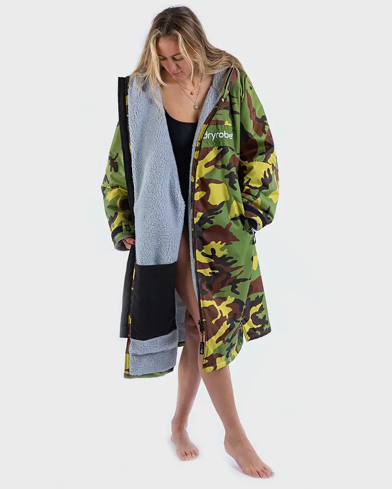 Dryrobe Advance Long Sleeve Remix – Camo Grey