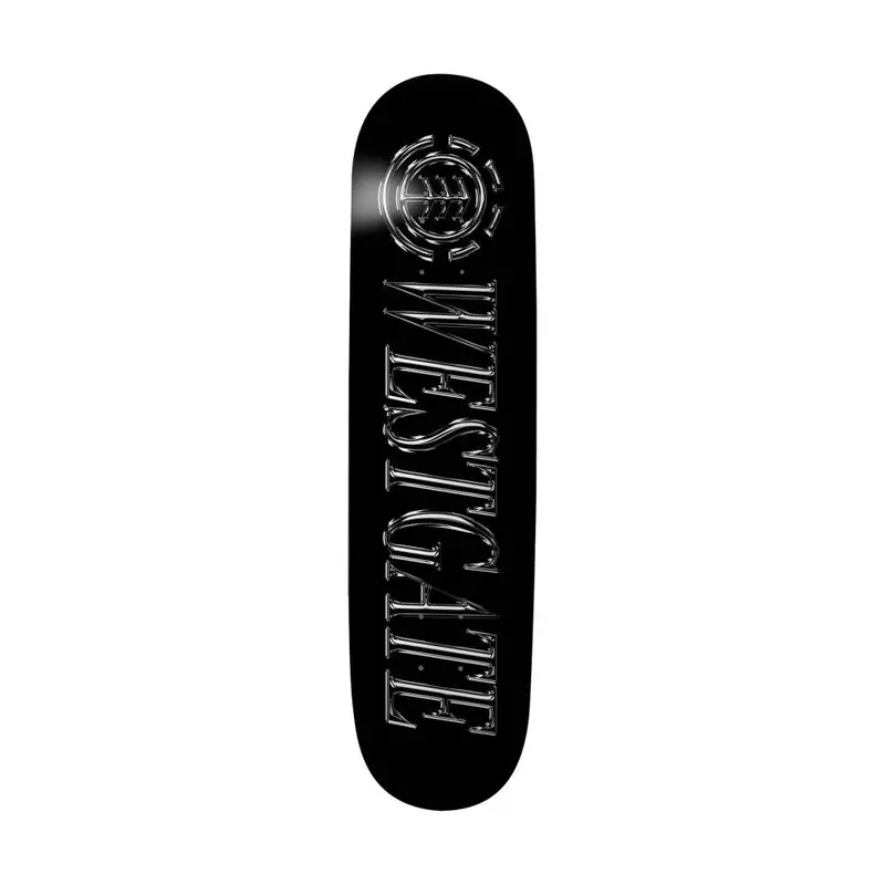 Element Pro Westgate Chrome Skateboard Deck – Matte Black Finish