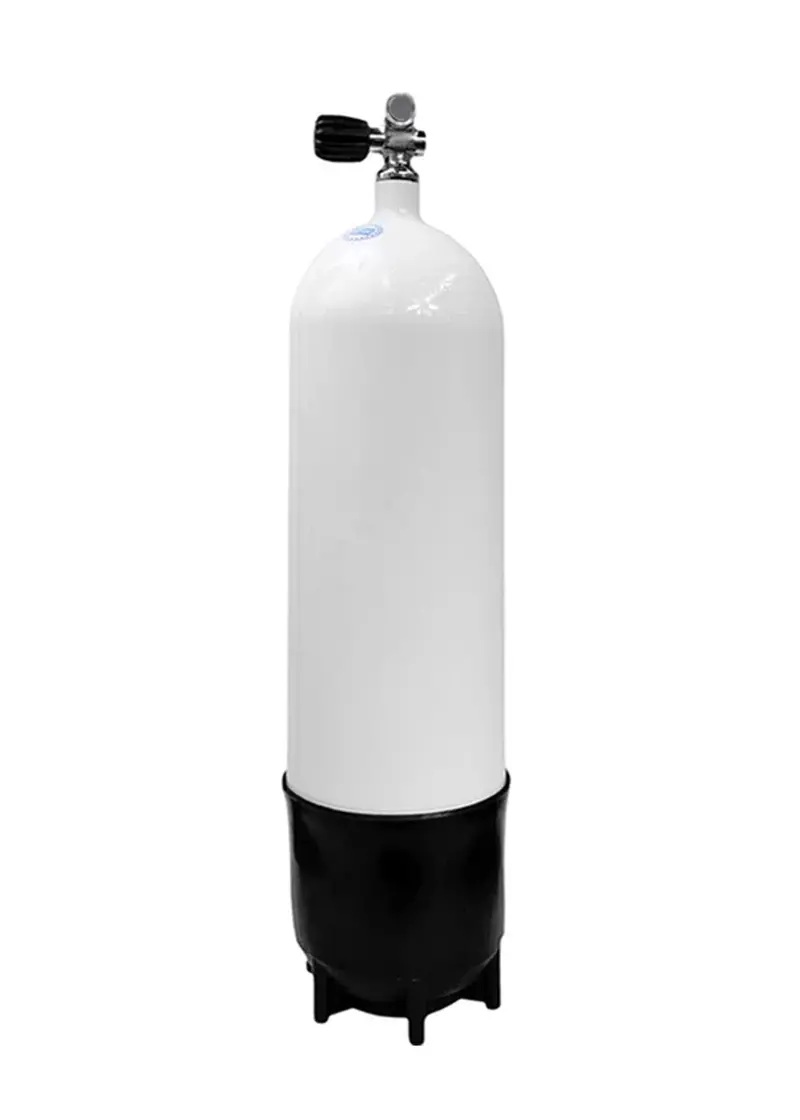Faber 12-Liter 300-Bar High-Pressure Steel Scuba Tank with Boot and Valve