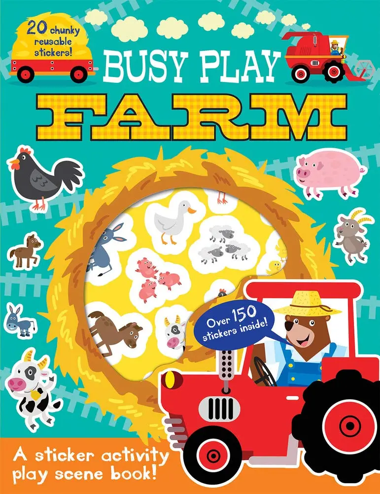 Farm-Themed Sticker Activity Book – Busy Play Animal & Tractor Fun