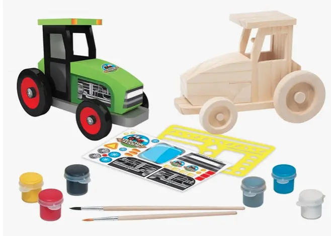 Farm Tractor Wooden Painting Kit – Creative DIY Craft Project (21901)