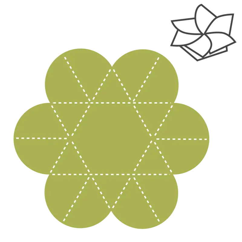 Foldable Paper Flower Template #1