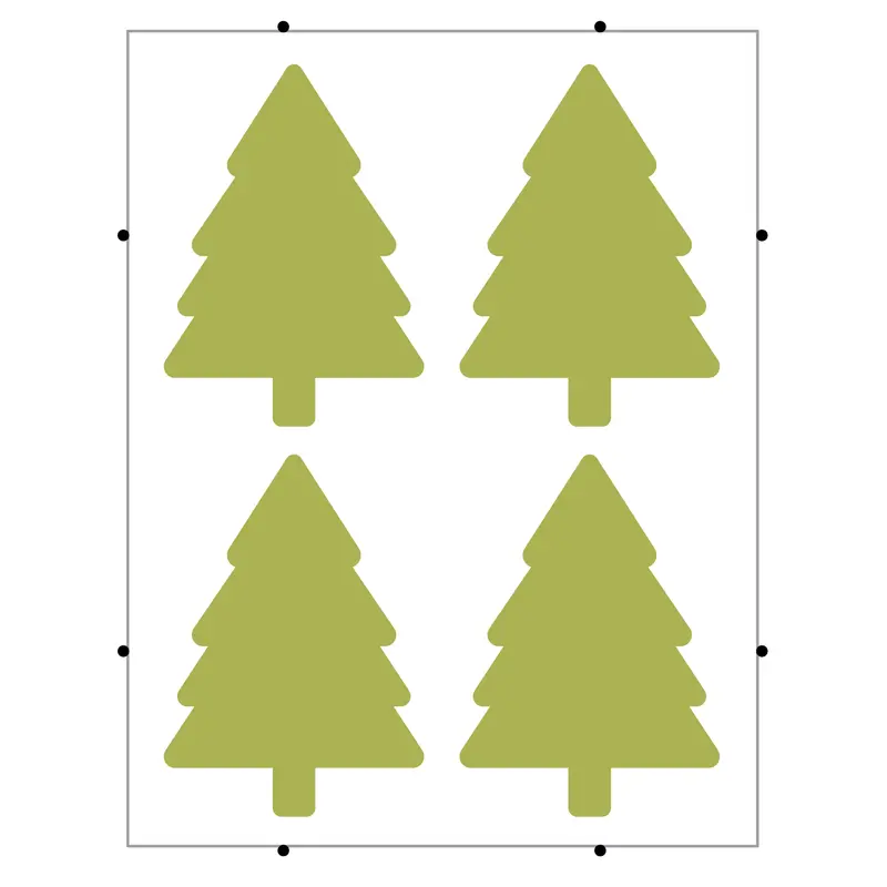 Four-Bar Holiday Greeting Card – Tree Design (Pinnovation)