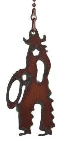 #FP65 Cowboy with Chaps Metal Fan Pull Decor