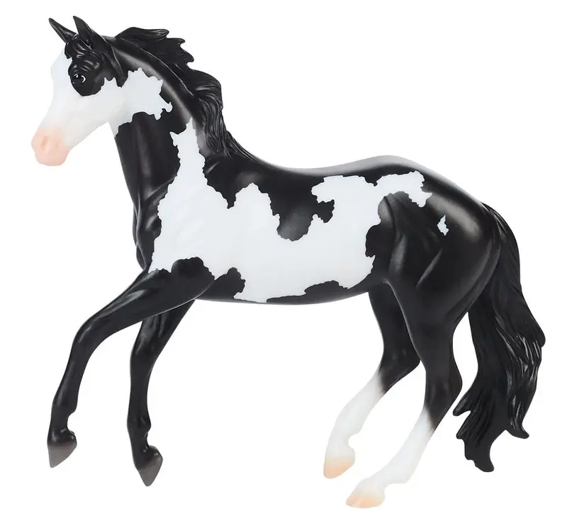 Frame Overo Stock Horse Figure – 1:12 Realistic Paint Horse Sculpture