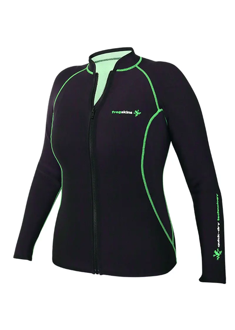 Frogskins Women’s 1.5mm Long-Sleeve Zip-Up Rash Guard