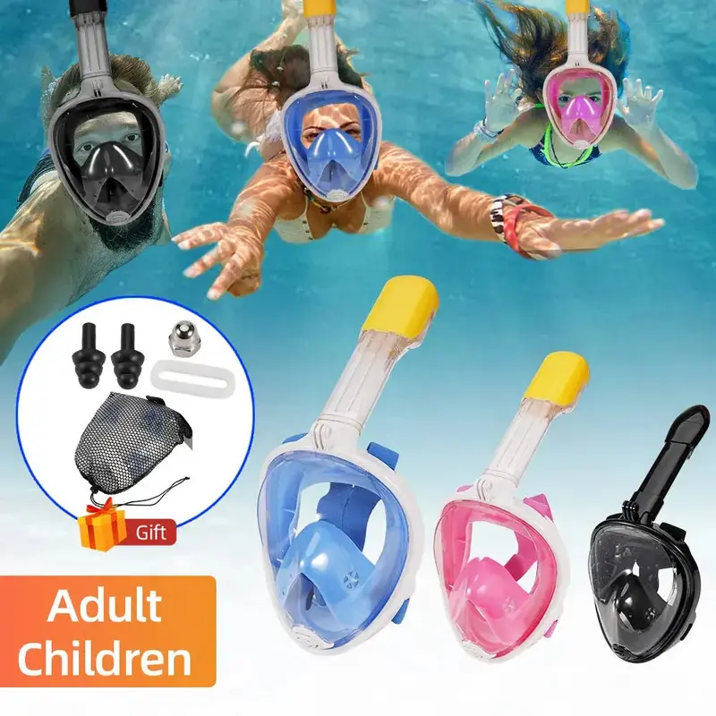 Full-Face Snorkel Mask with Anti-Fog & Leak-Proof Seal – Easybreath Style