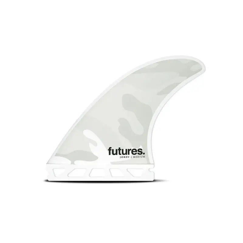 Futures Jordy Signature Honeycomb Thruster Fins – Medium, Black/White Camo