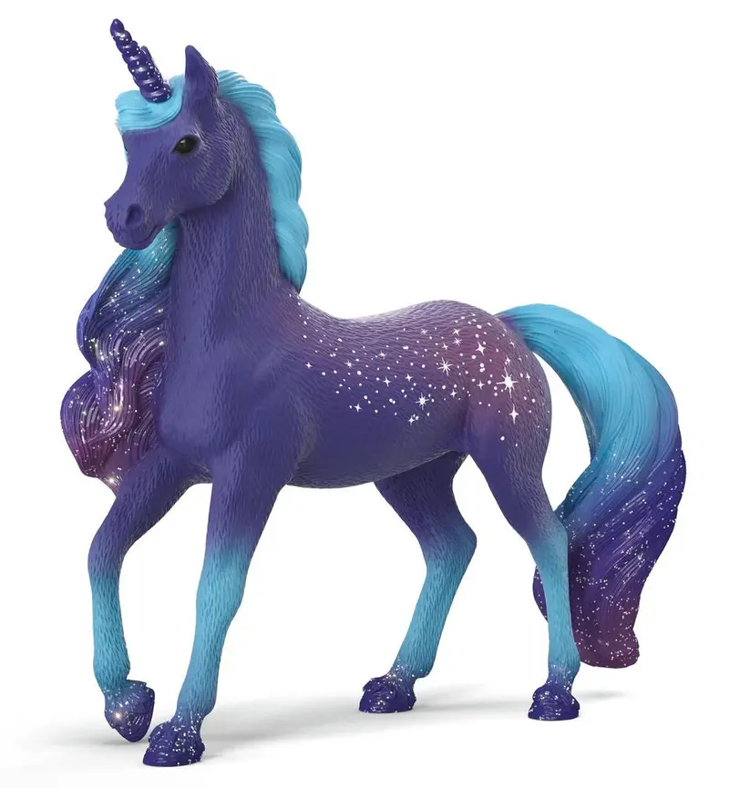 Galaxy Rainbow Unicorn Stallion Figure – Shimmering Collectible Equine Sculpture