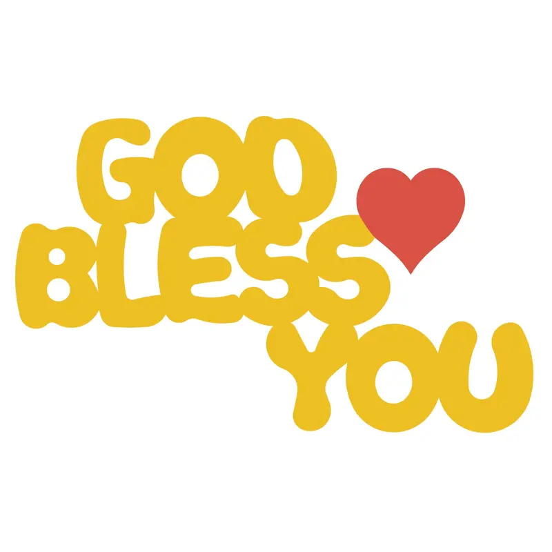 ‘God Bless You’ Inspirational Word Card