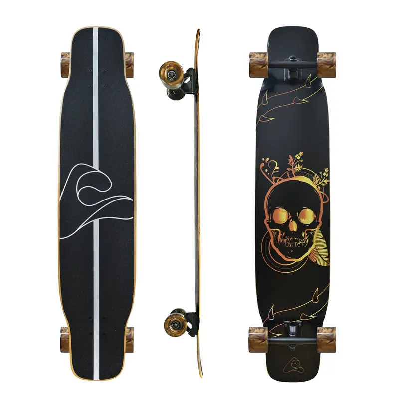 Gold Rush Longboard Skateboard – Surfskate-Ready Deck with Responsive Trucks