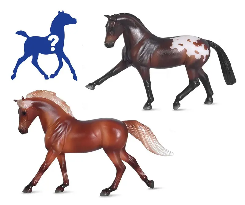 Graceful Grove Horse Foal Surprise Set – 1:32 Scale Miniature Collection