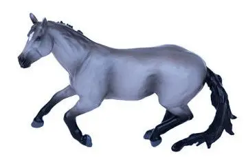 Gray Gelding Barrel Horse – 1:16 Scale, Competitive Rodeo Style