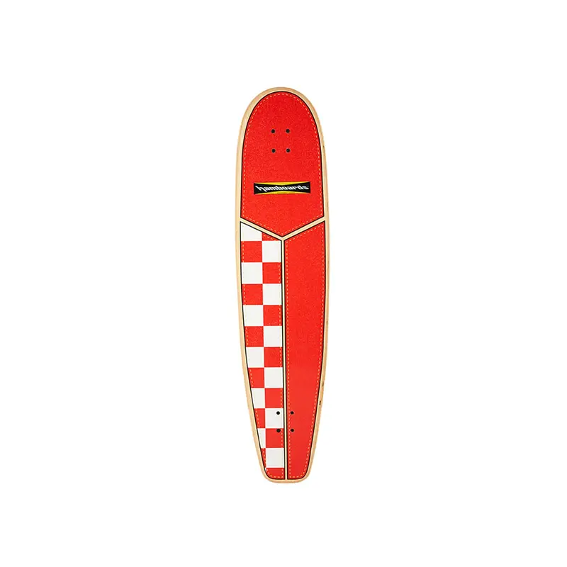 Hamboards 45″ Huntington Hop Longboard Deck Only – Orange/White Checkered