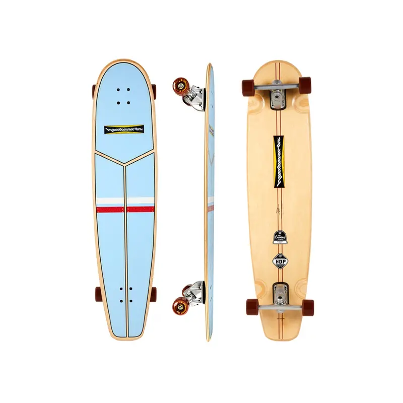 Hamboards 45″ Huntington Hop Longboard – Light Blue/Red/White Pattern