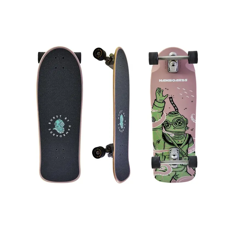 Hamboards The Burst 32-Inch Longboard – Deep Diver Graphic