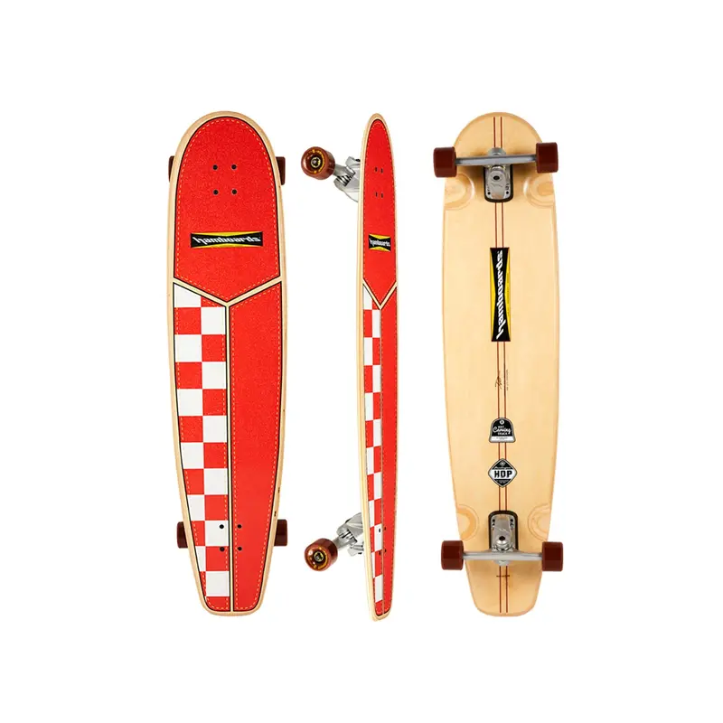Hamboards The Huntington Hop 45-Inch Board – Orange/White Checker Pattern