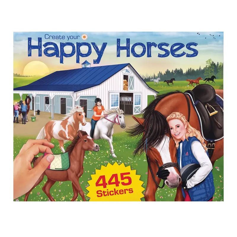 Happy Horses Activity Sticker Book – Interactive Equine-Themed Craft Book